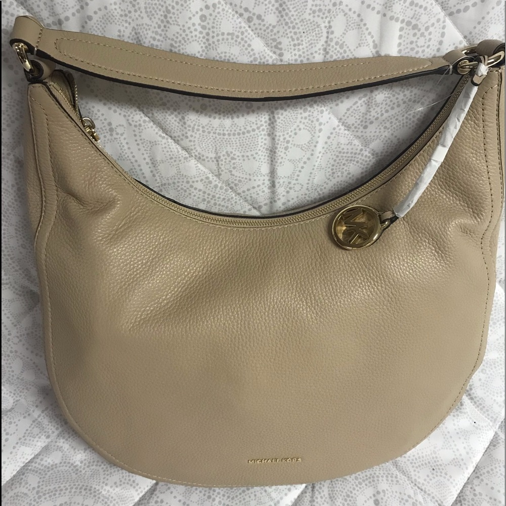 New Michael Kors Large Hobo Leather Shoulder Bag